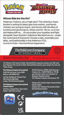 Pokémon TCG: Destined Rivals Halve Booster Box (18 packs)