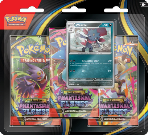 Pokémon TCG: Phantasmal Flames 3-pack Blister - Weavile