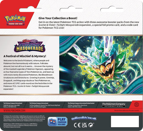 Pokémon TCG: Twilight Masquerade - 3-Pack Blister Revavroom