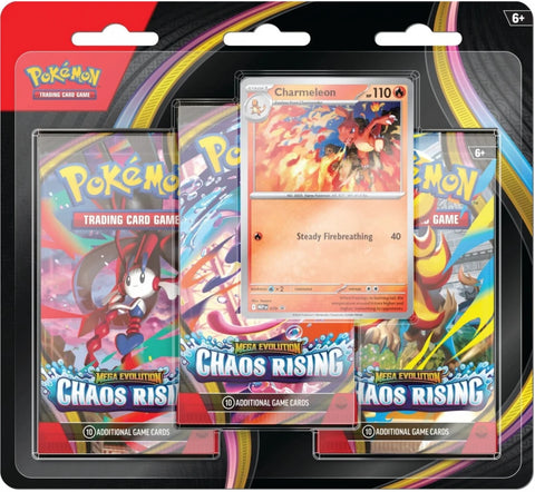 Pokemon TCG: Chaos Rising - 3-Pack Blister Charmeleon