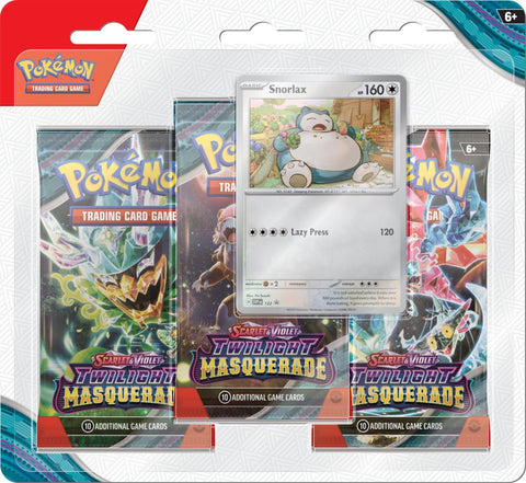 Pokémon TCG: Twilight Masquerade - 3-Pack Blister Snorlax